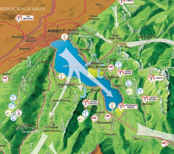Le plan général d'Annecy.